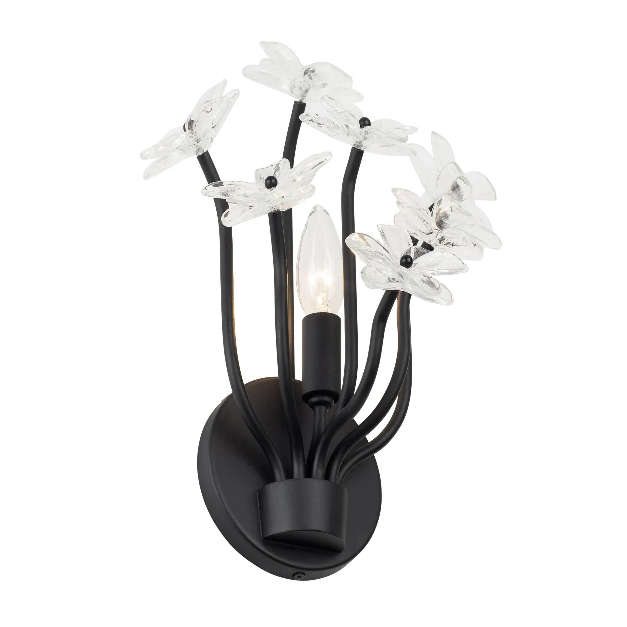 Wildflower 378W01MB 1-Light Wall Sconce - Matte Black